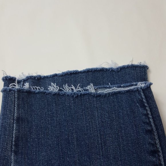 Levi's 711 Medium Wash Mid Rise Skinny Jeans w/ Raw Hem - Picture 4 of 5